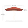 ocean rectangular umbrella