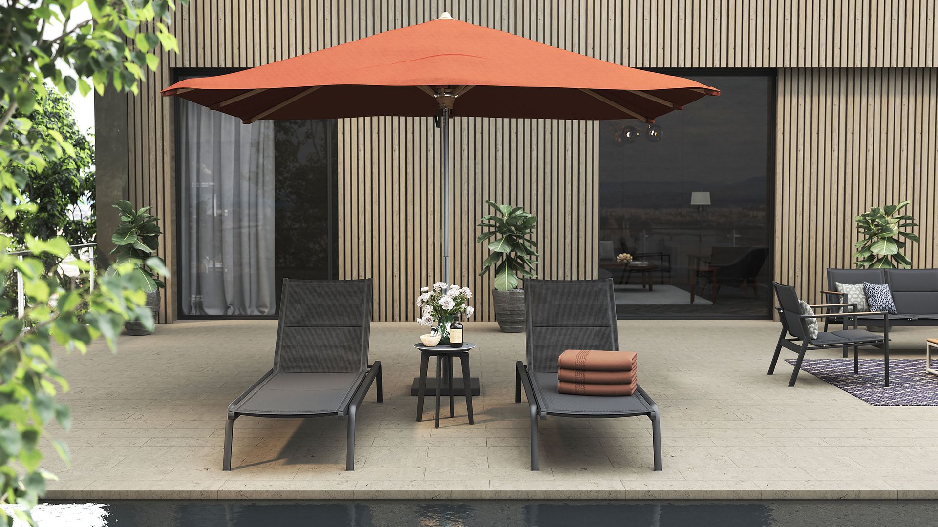 Ocean Umbrella 3m Round Stainless Steel