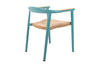 manhattan alu dining chair teak arm