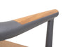 manhattan alu dining chair teak arm