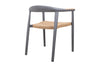 manhattan alu dining chair teak arm