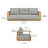 brie 3 seater sofa