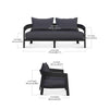 vento alu 2 seater sofa